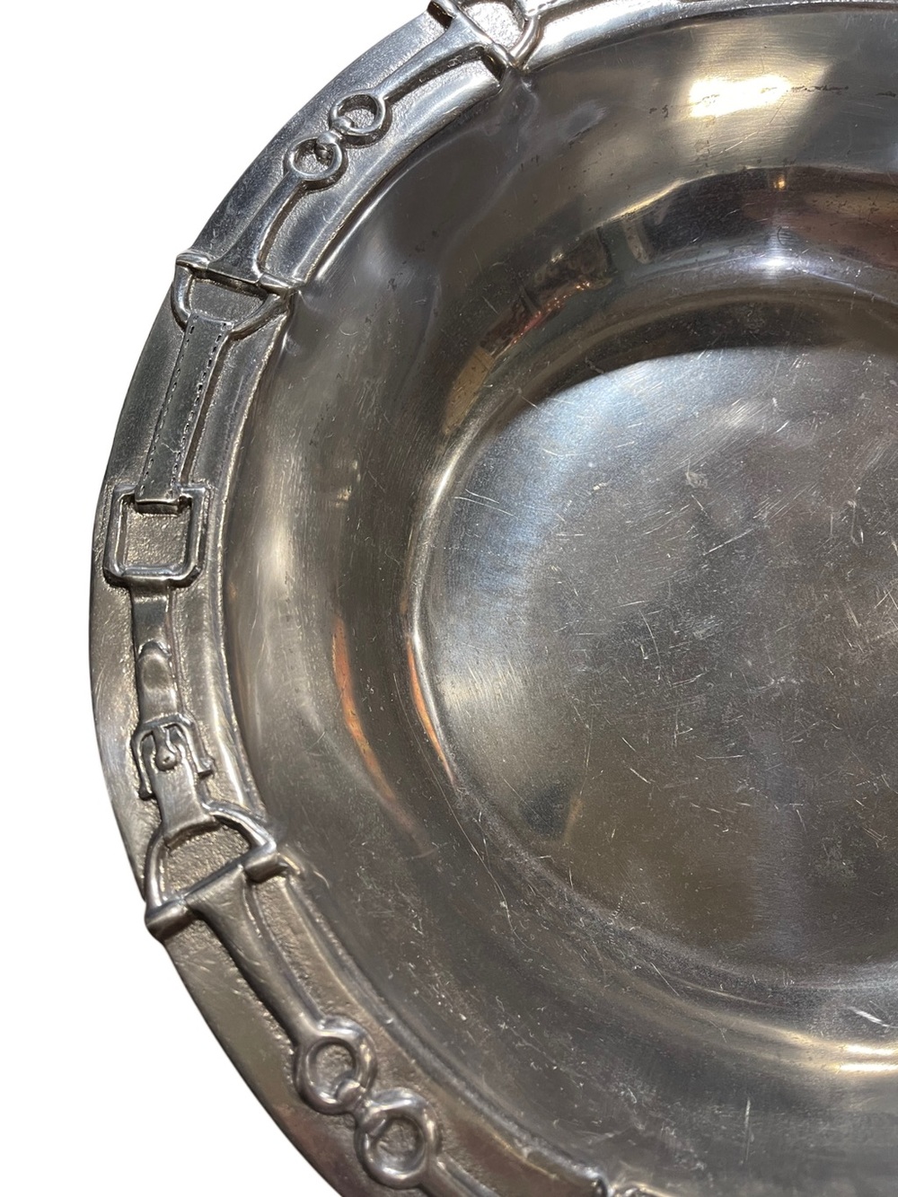 Arthur Court Equestrian Serving Bowl Horse Bit Buckle Cast Aluminum 14” x 3" - Picture 3 of 5